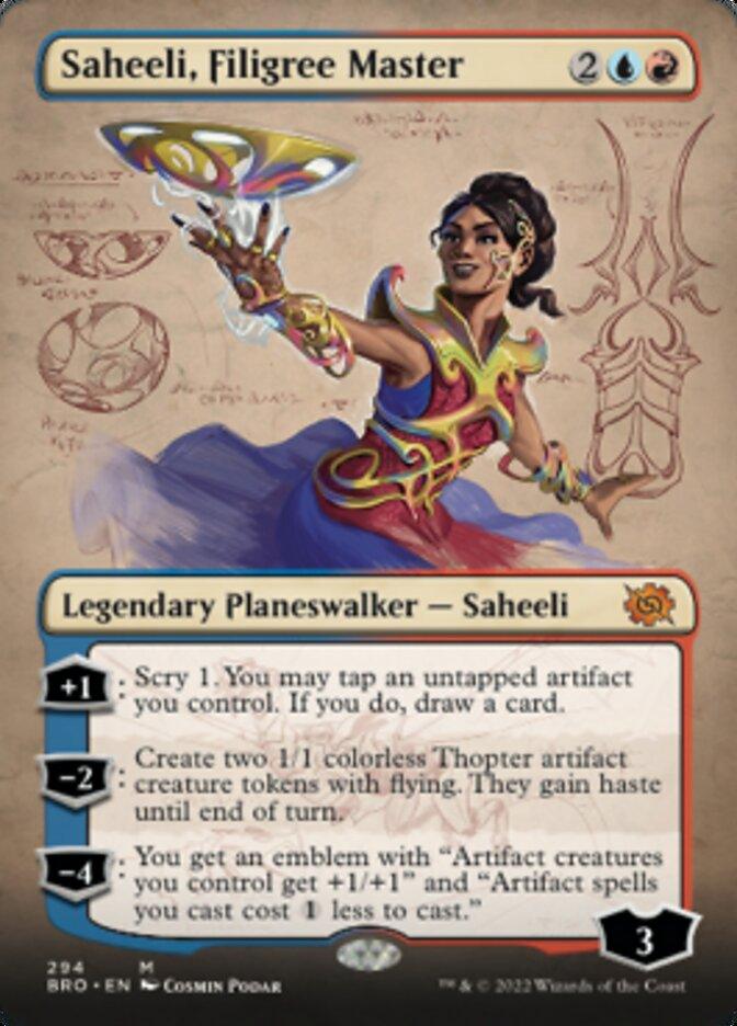 Saheeli, Filigree Master (Borderless Alternate Art) [The Brothers' War] - La Boîte Mystère ( The Mystery Box)