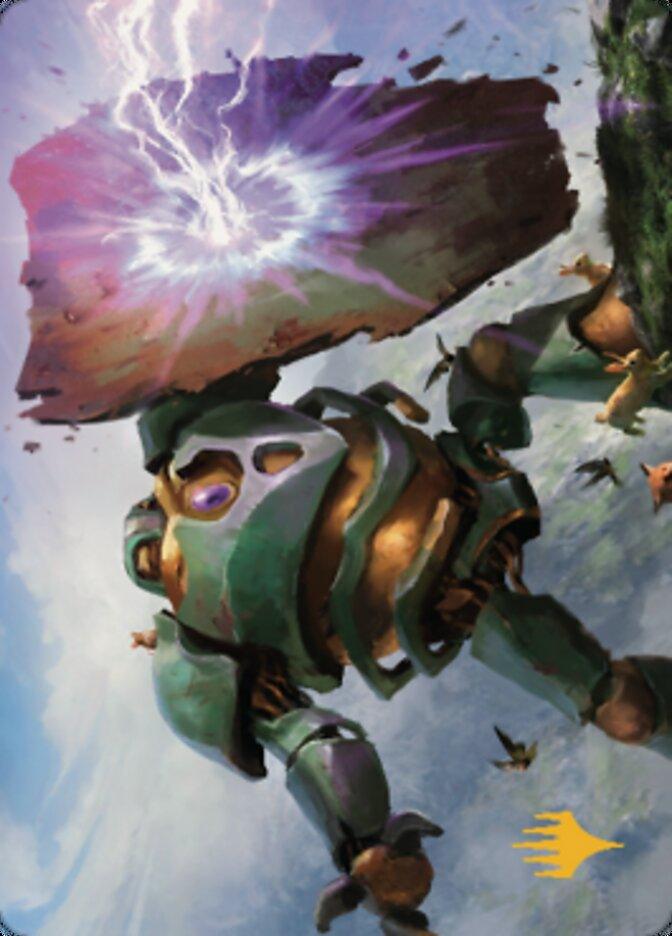 Walking Bulwark Art Card (Gold-Stamped Signature) [Dominaria United Art Series] - La Boîte Mystère ( The Mystery Box)