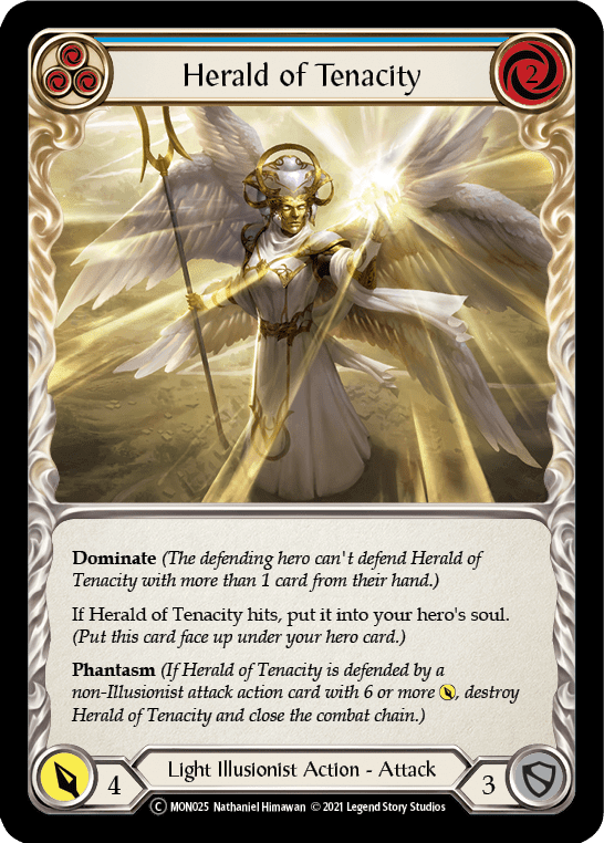 Herald of Tenacity (Blue) [U-MON025-RF] Unlimited Rainbow Foil - La Boîte Mystère ( The Mystery Box)