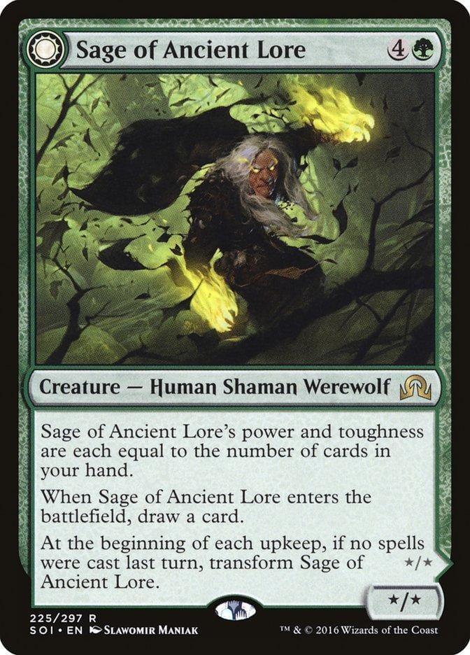 Sage of Ancient Lore // Werewolf of Ancient Hunger [Shadows over Innistrad] - La Boîte Mystère ( The Mystery Box)