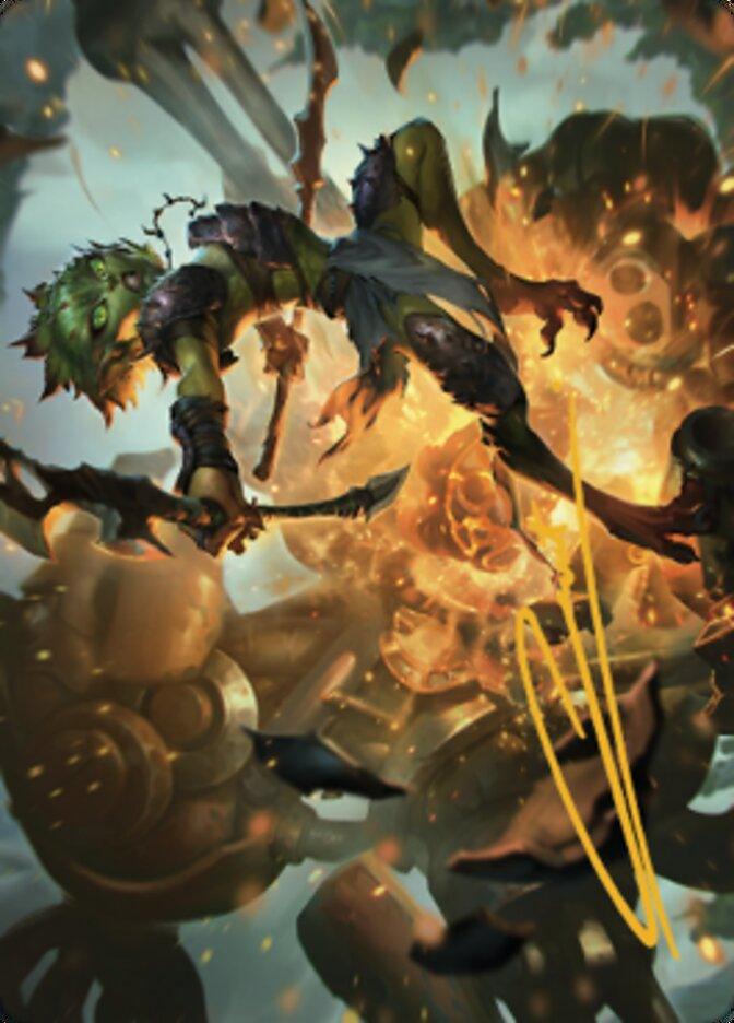 Argothian Sprite Art Card (Gold-Stamped Signature) [The Brothers' War Art Series] - La Boîte Mystère ( The Mystery Box)