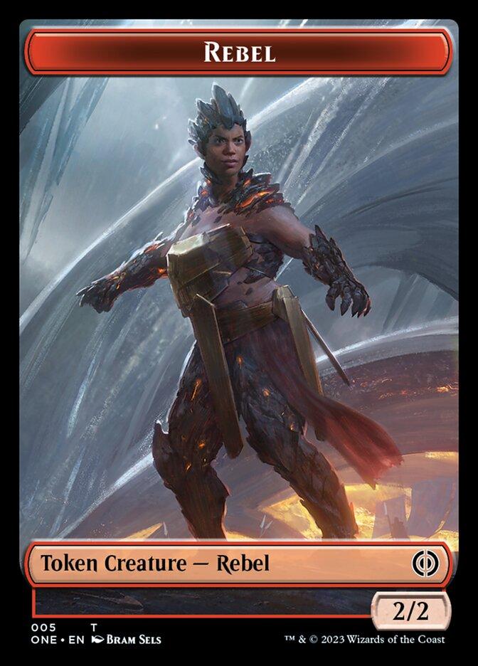 Rebel // Phyrexian Germ Double-Sided Token [Phyrexia: All Will Be One Commander Tokens] - La Boîte Mystère ( The Mystery Box)