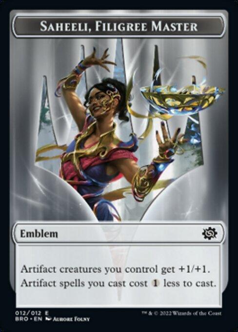 Powerstone // Saheeli, Filigree Master Emblem Double-Sided Token [The Brothers' War Tokens] - La Boîte Mystère ( The Mystery Box)
