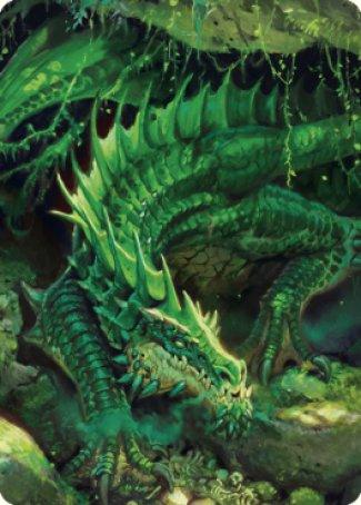 Lurking Green Dragon Art Card [Commander Legends: Battle for Baldur's Gate Art Series] - La Boîte Mystère ( The Mystery Box)