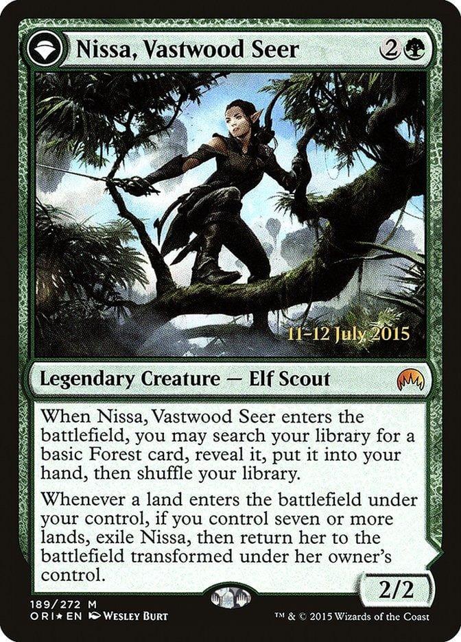 Nissa, Vastwood Seer // Nissa, Sage Animist [Magic Origins Prerelease Promos] - La Boîte Mystère ( The Mystery Box)