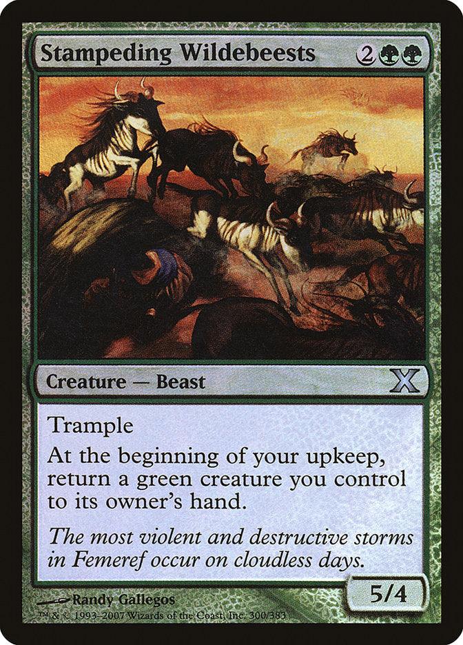 Stampeding Wildebeests (Premium Foil) [Tenth Edition] - La Boîte Mystère ( The Mystery Box)