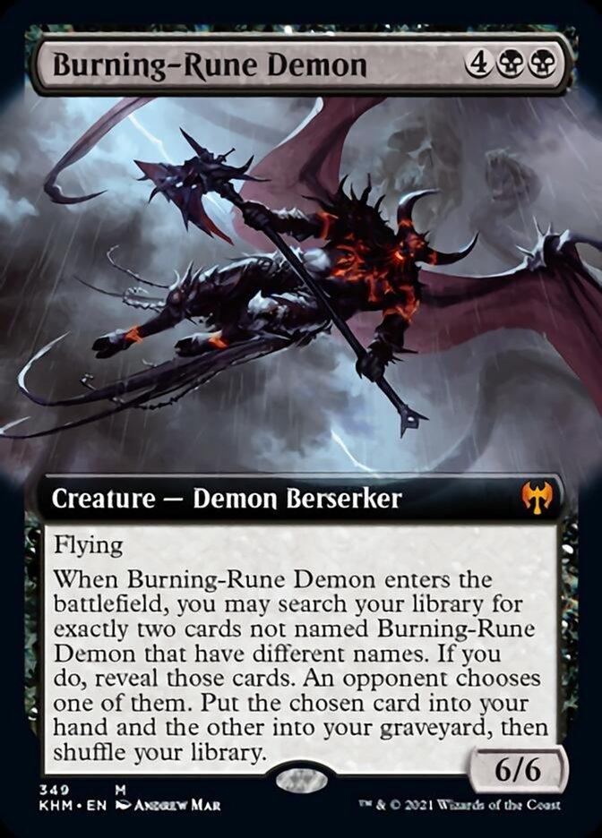 Burning-Rune Demon (Extended Art) [Kaldheim] - La Boîte Mystère ( The Mystery Box)