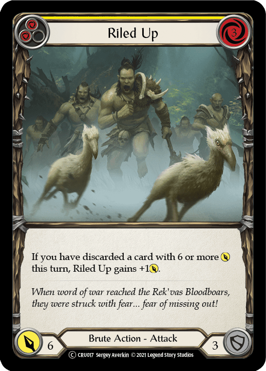 Riled Up (Yellow) [U-CRU017-RF] Unlimited Rainbow Foil - La Boîte Mystère ( The Mystery Box)