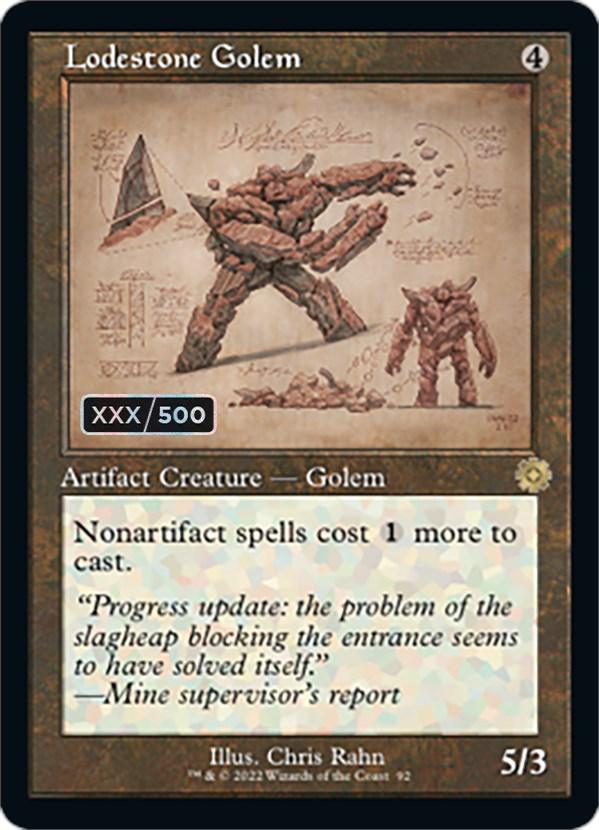 Lodestone Golem (Retro Schematic) (Serial Numbered) [The Brothers' War Retro Artifacts] - La Boîte Mystère ( The Mystery Box)