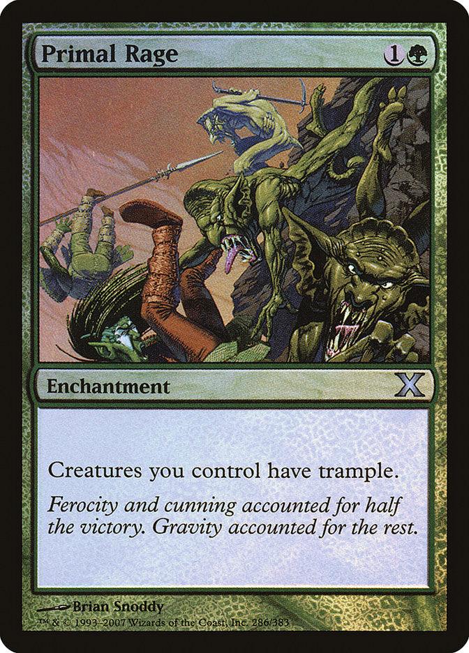 Primal Rage (Premium Foil) [Tenth Edition] - La Boîte Mystère ( The Mystery Box)
