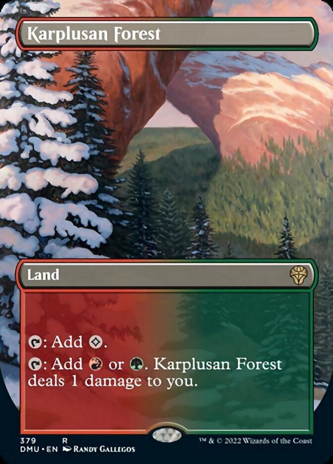 Karplusan Forest (Borderless Alternate Art) [Dominaria United] - La Boîte Mystère ( The Mystery Box)