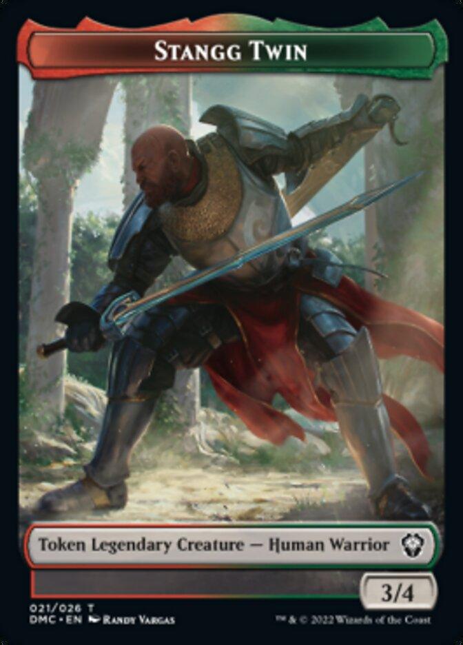 Soldier // Stangg Twin Double-sided Token [Dominaria United Tokens] - La Boîte Mystère ( The Mystery Box)