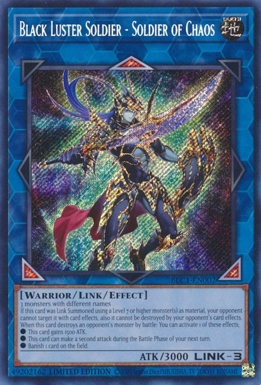 Black Luster Soldier - Soldier of Chaos [BLC1-EN002] Secret Rare