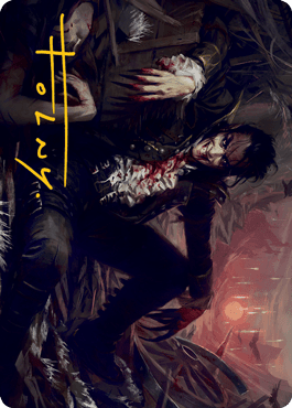 Arrogant Outlaw Art Card (Gold-Stamped Signature) [Innistrad: Midnight Hunt Art Series] - La Boîte Mystère ( The Mystery Box)
