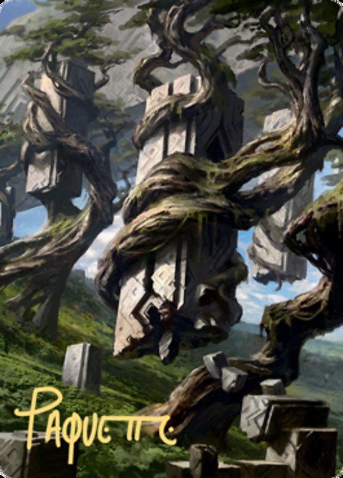 Forest 2 Art Card (Gold-Stamped Signature) [Zendikar Rising Art Series] - La Boîte Mystère ( The Mystery Box)