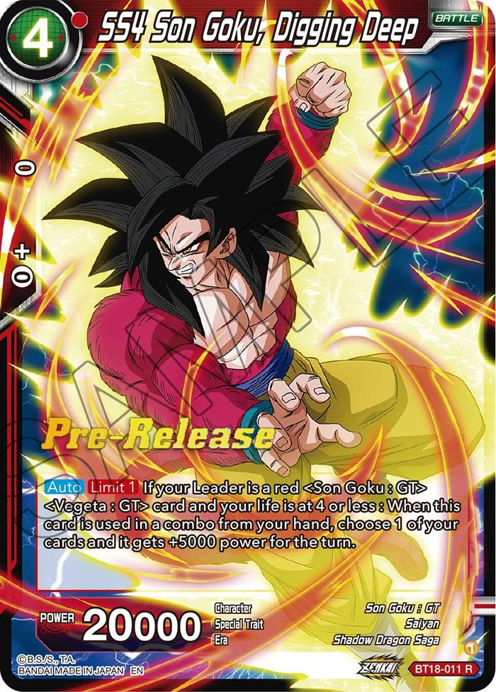 SS4 Son Goku, Digging Deep (BT18-011) [Dawn of the Z-Legends Prerelease Promos] - La Boîte Mystère ( The Mystery Box)