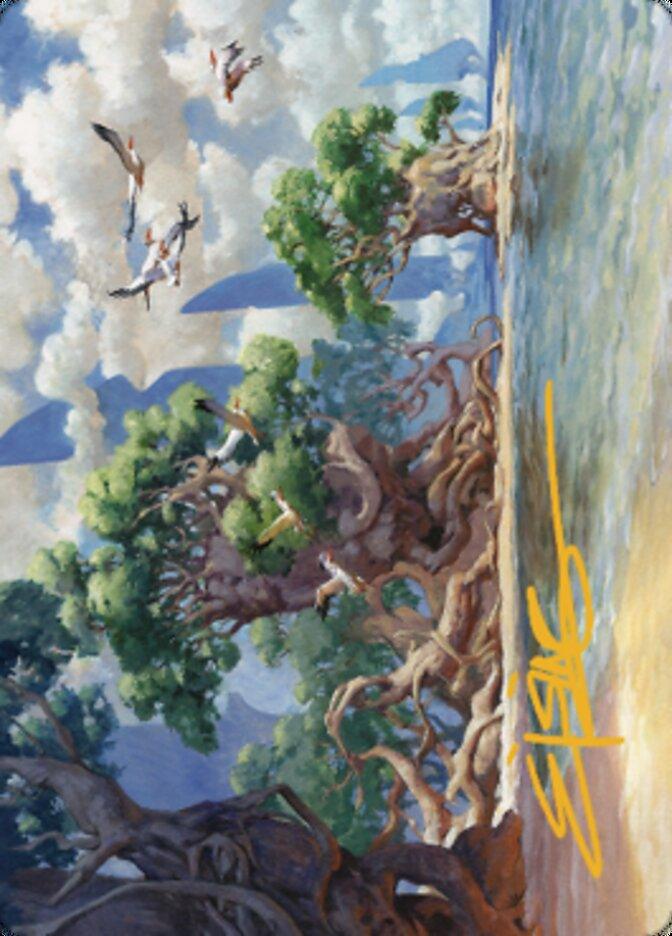 Yavimaya Coast Art Card (Gold-Stamped Signature) [Dominaria United Art Series] - La Boîte Mystère ( The Mystery Box)