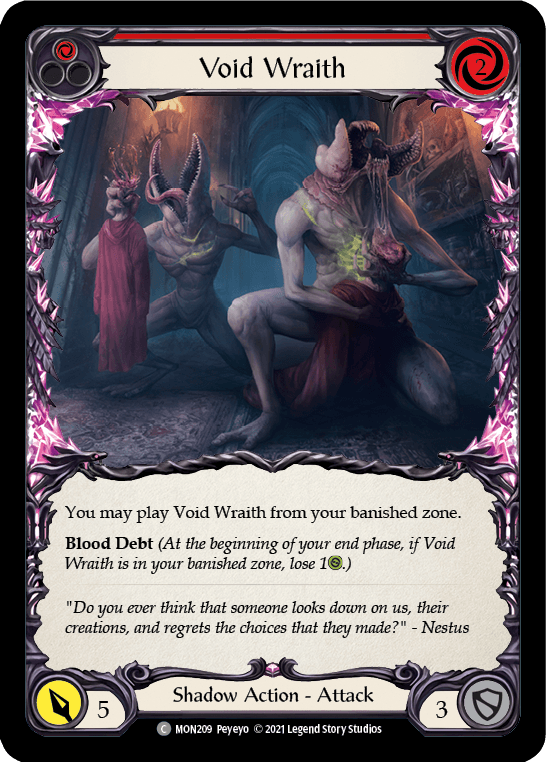 Void Wraith (Red) [MON209-RF] 1st Edition Rainbow Foil - La Boîte Mystère ( The Mystery Box)