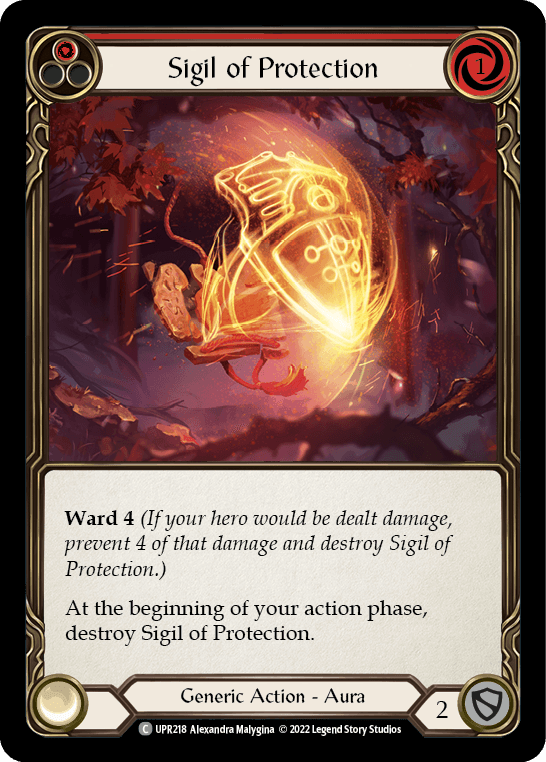 Sigil of Protection (Red) [UPR218] (Uprising) Rainbow Foil - La Boîte Mystère ( The Mystery Box)