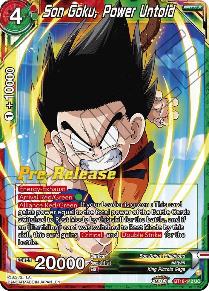 Son Goku, Power Untold (BT18-142) [Dawn of the Z-Legends Prerelease Promos] - La Boîte Mystère ( The Mystery Box)