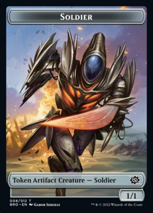 Powerstone // Soldier (008) Double-Sided Token [The Brothers' War Tokens] - La Boîte Mystère ( The Mystery Box)