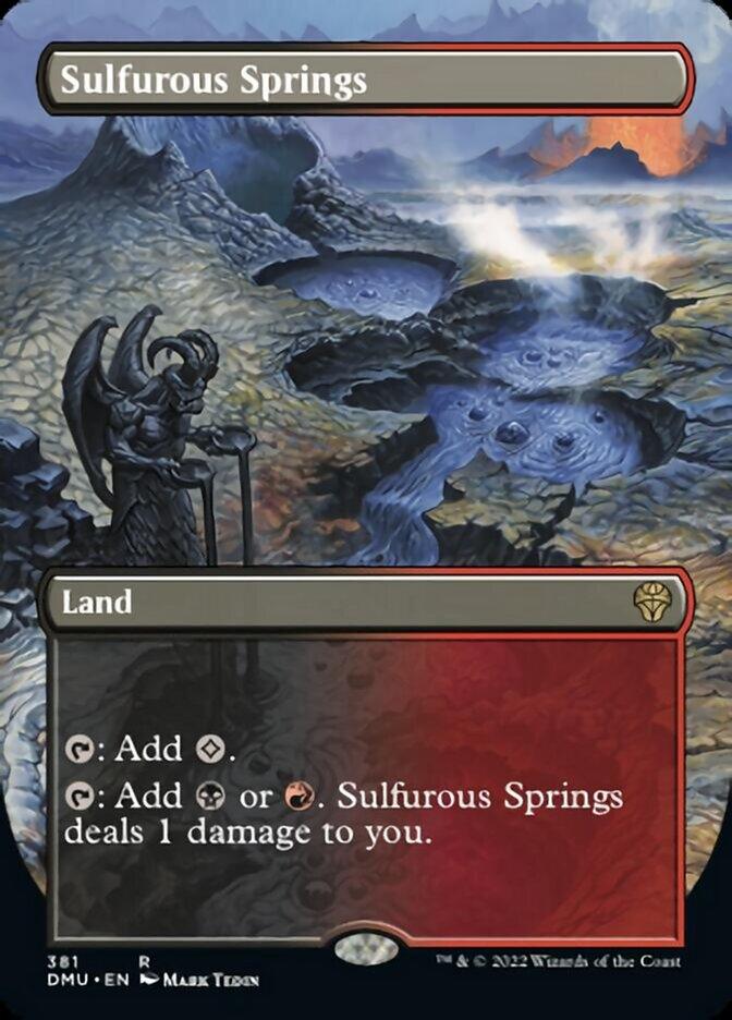 Sulfurous Springs (Borderless Alternate Art) [Dominaria United] - La Boîte Mystère ( The Mystery Box)