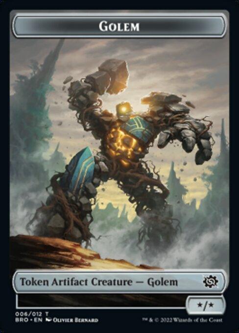 Powerstone // Golem Double-Sided Token [The Brothers' War Tokens] - La Boîte Mystère ( The Mystery Box)