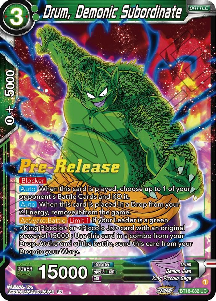 Drum, Demonic Subordinate (BT18-082) [Dawn of the Z-Legends Prerelease Promos] - La Boîte Mystère ( The Mystery Box)
