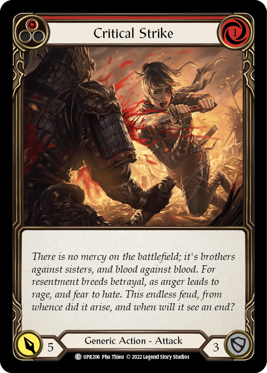 Critical Strike (Red) [UPR206] (Uprising) Rainbow Foil - La Boîte Mystère ( The Mystery Box)