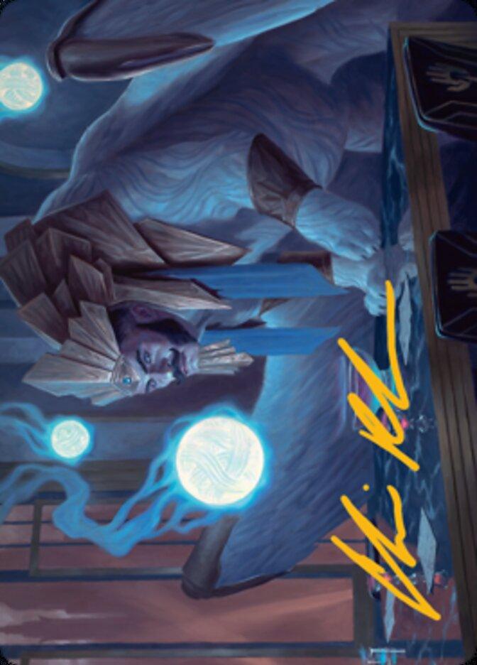 Tivit, Seller of Secrets Art Card (Gold-Stamped Signature) [Streets of New Capenna Art Series] - La Boîte Mystère ( The Mystery Box)