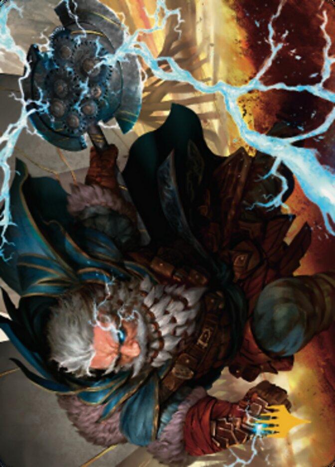 Electrostatic Infantry Art Card (Gold-Stamped Signature) [Dominaria United Art Series] - La Boîte Mystère ( The Mystery Box)