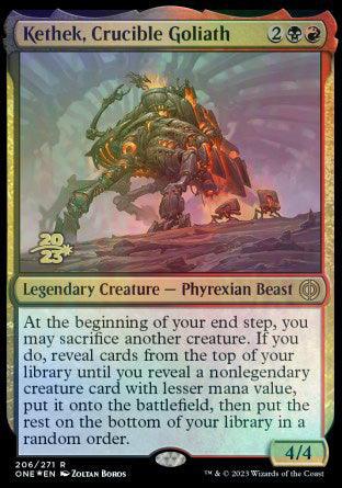 Kethek, Crucible Goliath [Phyrexia: All Will Be One Prerelease Promos] - La Boîte Mystère ( The Mystery Box)
