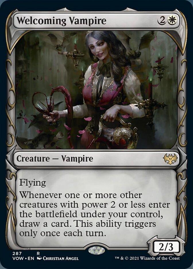 Welcoming Vampire (Showcase Fang Frame) [Innistrad: Crimson Vow] - La Boîte Mystère ( The Mystery Box)