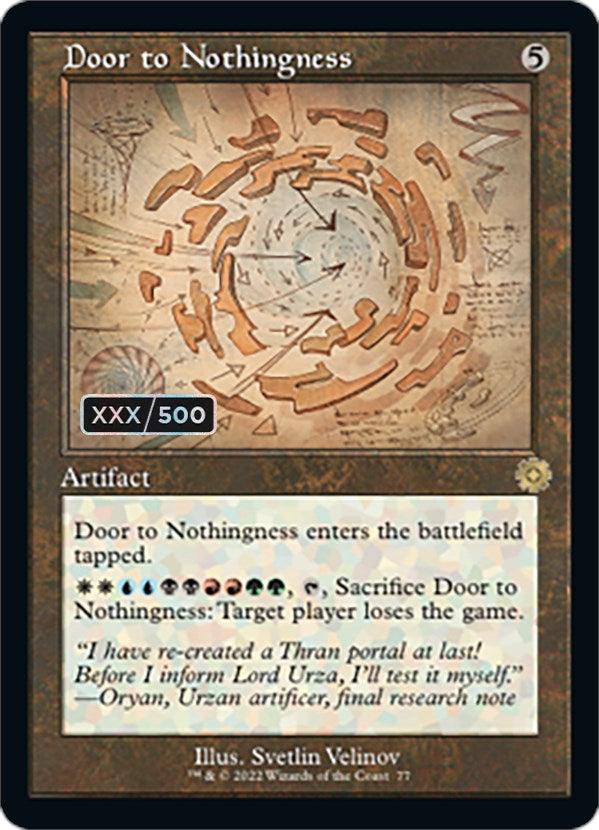 Door to Nothingness (Retro Schematic) (Serial Numbered) [The Brothers' War Retro Artifacts] - La Boîte Mystère ( The Mystery Box)