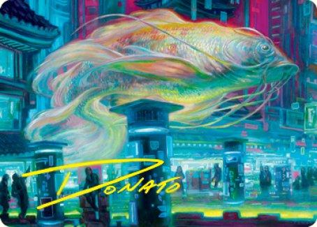 Skyswimmer Koi Art Card (Gold-Stamped Signature) [Kamigawa: Neon Dynasty Art Series] - La Boîte Mystère ( The Mystery Box)