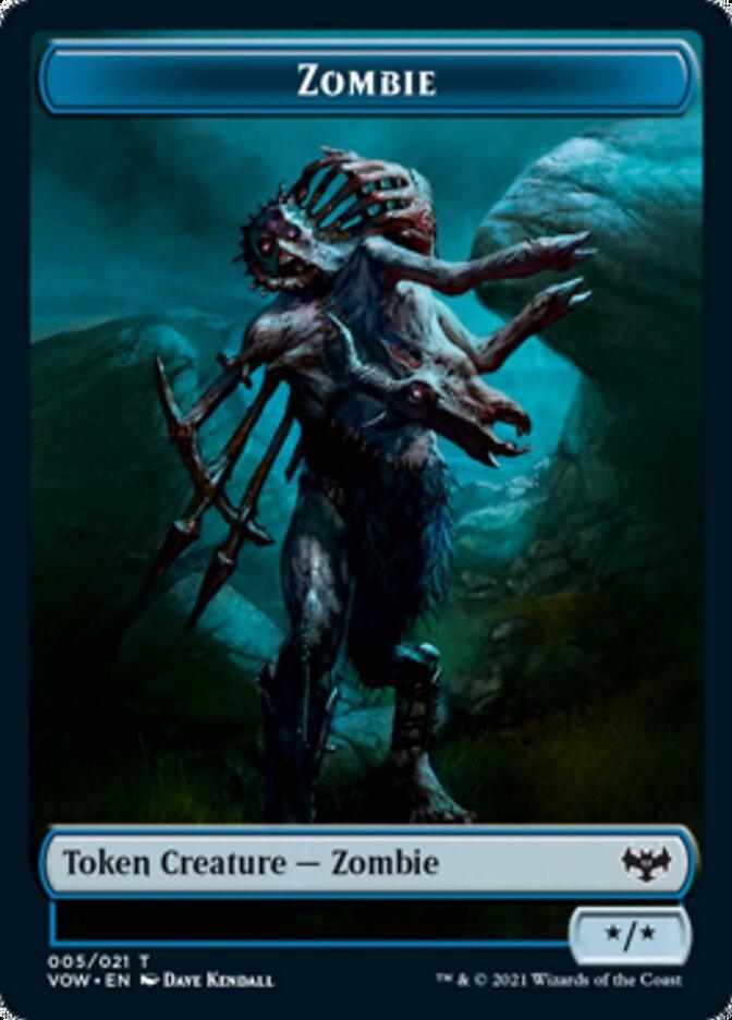 Human (001) // Zombie (005) Double-sided Token [Innistrad: Crimson Vow Tokens] - La Boîte Mystère ( The Mystery Box)