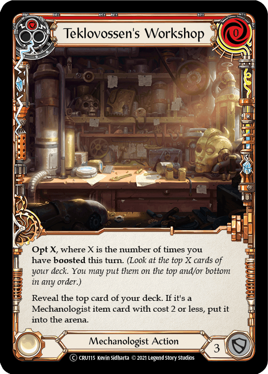 Teklovossen's Workshop (Red) [U-CRU115-RF] Unlimited Rainbow Foil - La Boîte Mystère ( The Mystery Box)