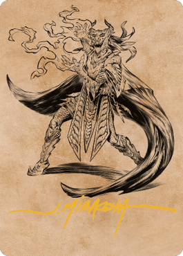 Livaan, Cultist of Tiamat Art Card (Gold-Stamped Signature) [Commander Legends: Battle for Baldur's Gate Art Series] - La Boîte Mystère ( The Mystery Box)