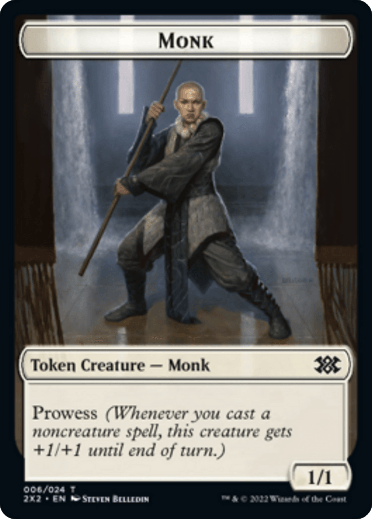 Boar // Monk Double-sided Token [Double Masters 2022 Tokens] - La Boîte Mystère ( The Mystery Box)