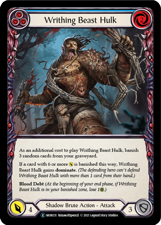 Writhing Beast Hulk (Blue) [U-MON131-RF] Unlimited Rainbow Foil - La Boîte Mystère ( The Mystery Box)