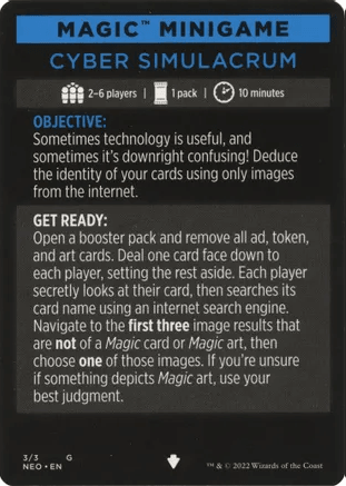 Cyber Simulacrum (Magic Minigame) [Kamigawa: Neon Dynasty Minigame] - La Boîte Mystère ( The Mystery Box)