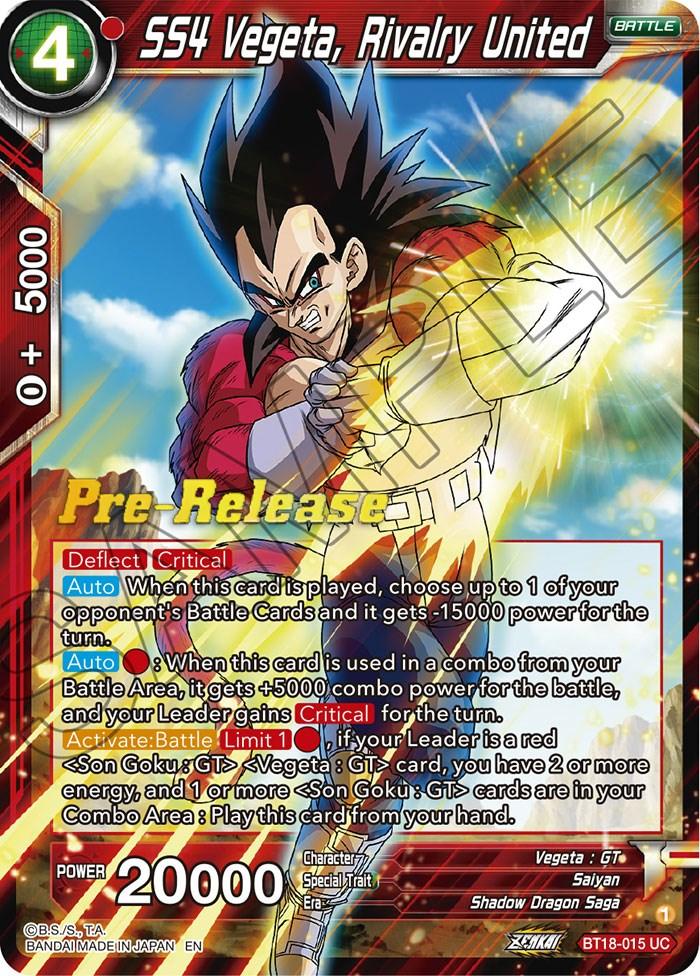 SS4 Vegeta, Rivalry United (BT18-015) [Dawn of the Z-Legends Prerelease Promos] - La Boîte Mystère ( The Mystery Box)