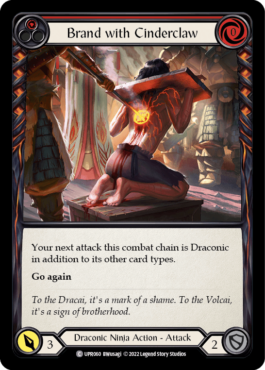 Brand with Cinderclaw (Red) [UPR060] (Uprising) Rainbow Foil - La Boîte Mystère ( The Mystery Box)