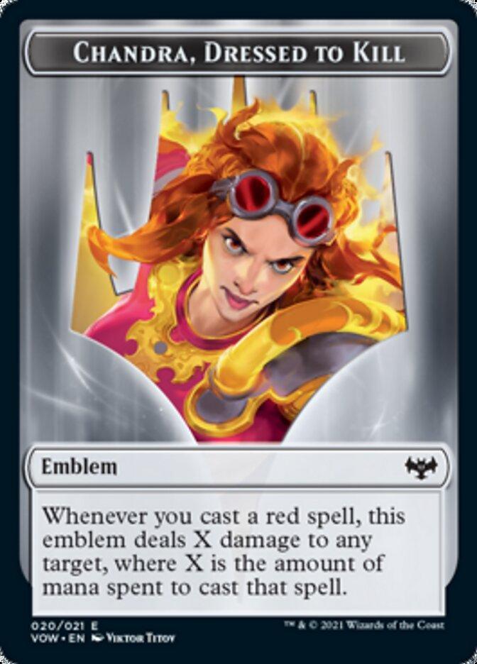 Blood // Emblem - Chandra, Dressed to Kill Double-sided Token [Innistrad: Crimson Vow Tokens] - La Boîte Mystère ( The Mystery Box)