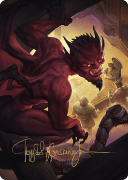 Nefarious Imp Art Card (Gold-Stamped Signature) [Commander Legends: Battle for Baldur's Gate Art Series] - La Boîte Mystère ( The Mystery Box)