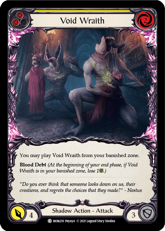 Void Wraith (Yellow) [MON210-RF] 1st Edition Rainbow Foil - La Boîte Mystère ( The Mystery Box)