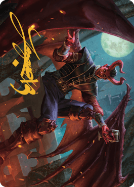 Raphael, Fiendish Savior Art Card (40) (Gold-Stamped Signature) [Commander Legends: Battle for Baldur's Gate Art Series] - La Boîte Mystère ( The Mystery Box)