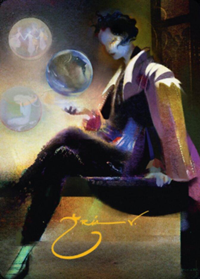 Obscura Interceptor Art Card (Gold-Stamped Signature) [Streets of New Capenna Art Series] - La Boîte Mystère ( The Mystery Box)
