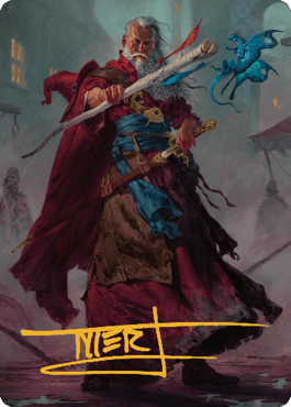 Elminster Art Card (64) (Gold-Stamped Signature) [Commander Legends: Battle for Baldur's Gate Art Series] - La Boîte Mystère ( The Mystery Box)