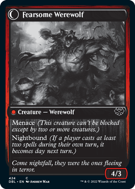 Fearful Villager // Fearsome Werewolf [Innistrad: Double Feature] - La Boîte Mystère ( The Mystery Box)